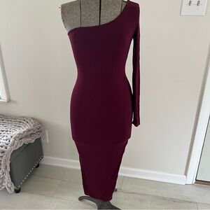 Lulu’s Asymmetrical Top One Shoulder Dress